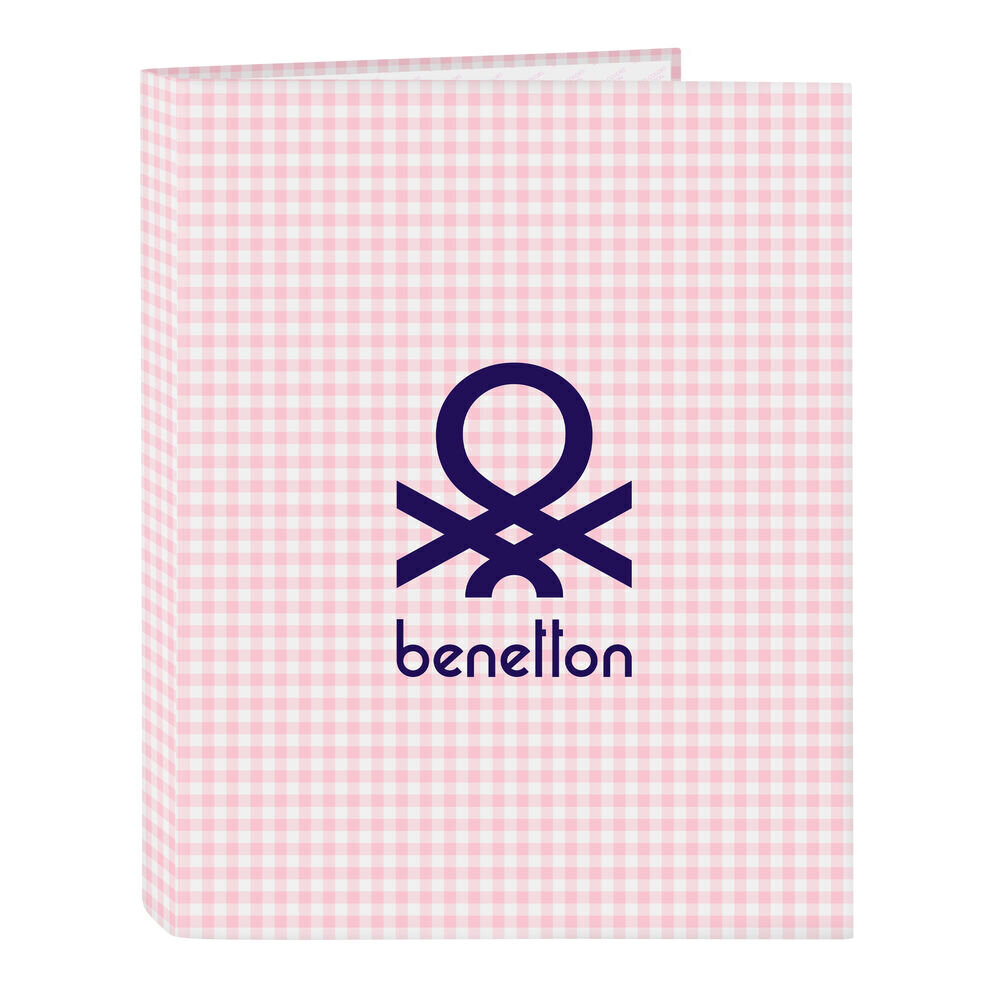 Rengaskansio Benetton Vichy Pink A4 (26,5 x 33 x 4 cm) hinta ja tiedot | Toimistotarvikkeet | hobbyhall.fi