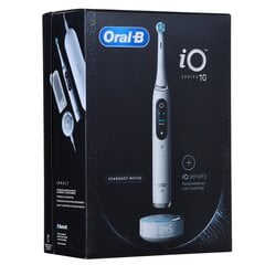 Sähköhammasharja ORAL-B iO Series 10 Stardust White + iO Sense -laturi, valkoinen hinta ja tiedot | Sähköhammasharjat | hobbyhall.fi