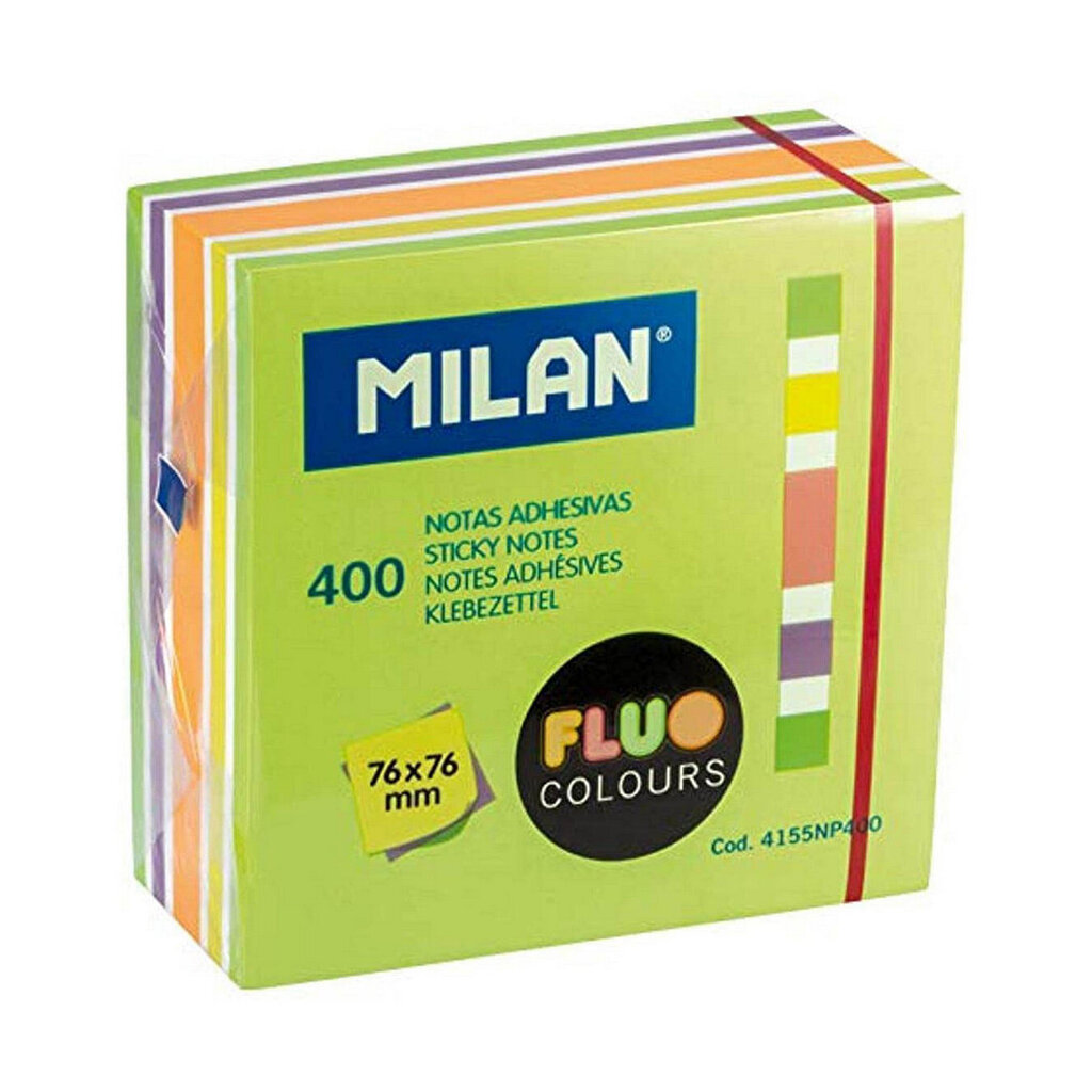 Muistilappu Milan Fluo Itseliimautuva (7,6 x 7,6 cm) hinta ja tiedot | Toimistotarvikkeet | hobbyhall.fi