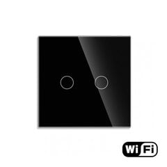 WiFi kaksipiiriinen kosketuskytkin, musta 600W hinta ja tiedot | FEELSPOT Kodin remontointi | hobbyhall.fi