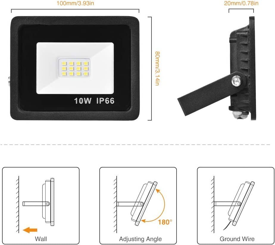 Bikuer LED-kohdevalo, 10W, 700lm, 220V, 3000K hinta ja tiedot | Taskulamput ja valonheittimet | hobbyhall.fi