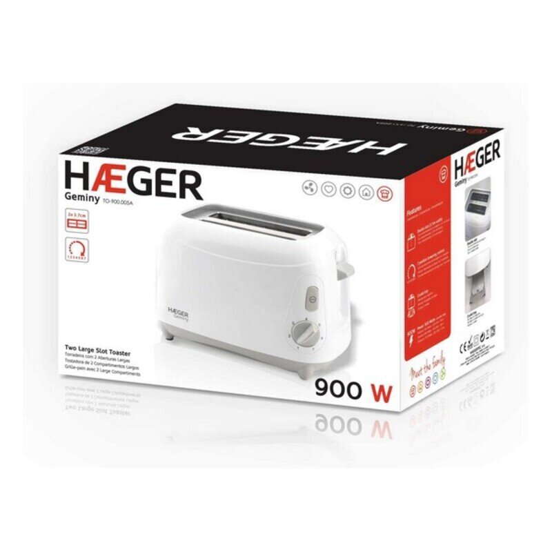 Haeger Geminy 900 W hinta ja tiedot | Leivänpaahtimet | hobbyhall.fi