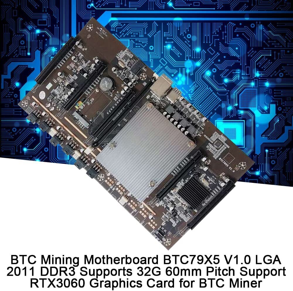 Emolevy Fayme BTC Mining BTC79X5 V1.0 LGA 2011, DDR3, 32GB, 60mm (500101119) hinta ja tiedot | Emolevyt | hobbyhall.fi