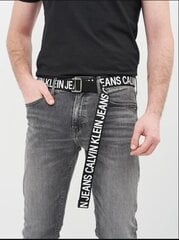 Miesten vyö Calvin Klein Jeans Slider Tape Belt, 35 mm, musta hinta ja tiedot | Calvin Klein Jeans Muoti | hobbyhall.fi