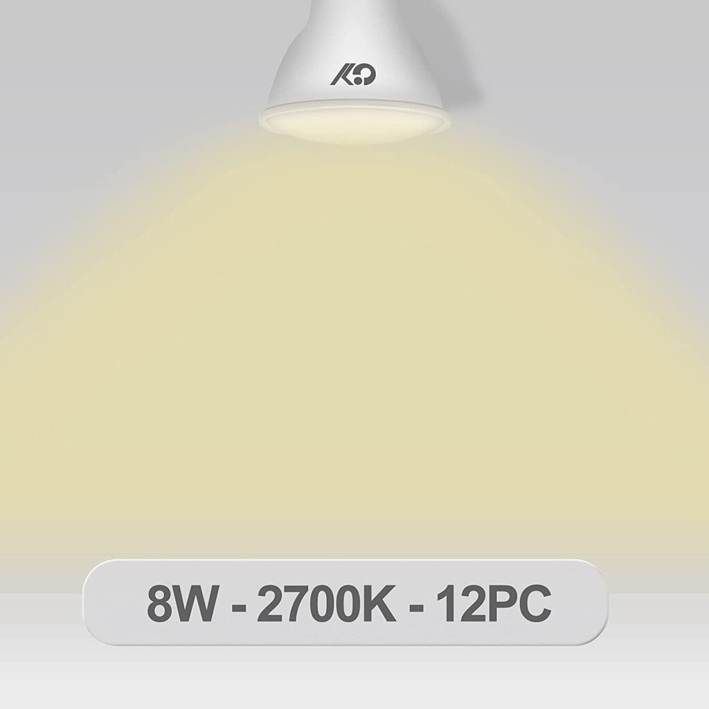 GY GU10 LED-lamput, 8 W, 800 lumenia, 2700 K, valon kulma 120°, 12 kpl. hinta ja tiedot | Lamput | hobbyhall.fi