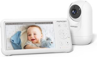 itkuhälytin MOMCOZY BM01, valkoinen, 1080P, 5000 mAh, 5 tuuman näyttö hinta ja tiedot | MOMCOZY Vauvan hoito | hobbyhall.fi