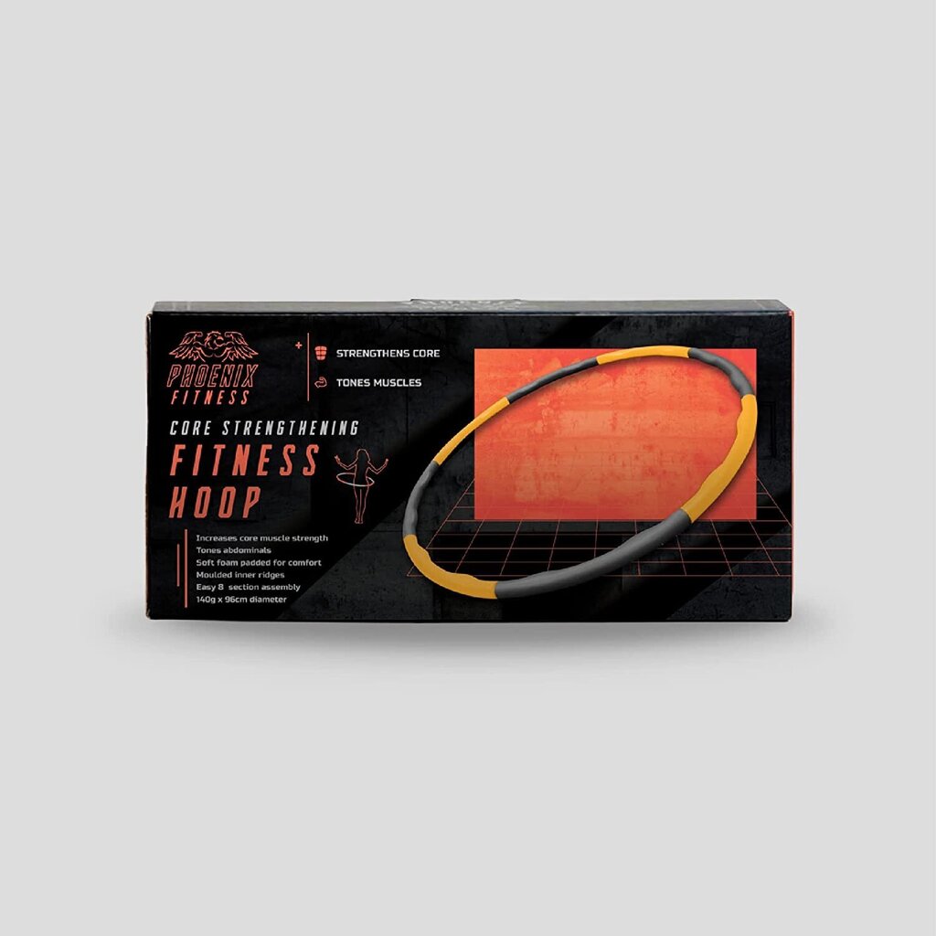 Hulavanne Phoenix Fitness RY1008, harmaa/oranssi hinta ja tiedot | Hulavanteet | hobbyhall.fi