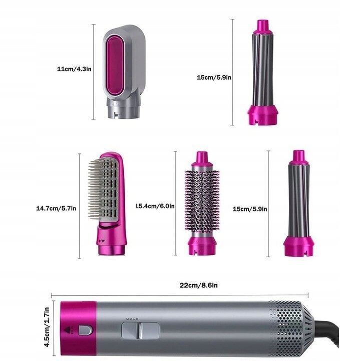 Hiusten muotoilusetti 5in1 hinta ja tiedot | Hiustenkuivaajat | hobbyhall.fi