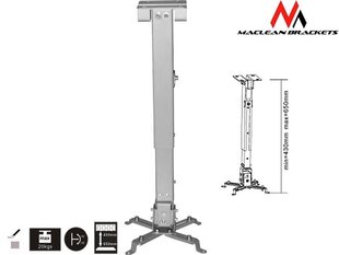 Maclean - MC-581S kattoteline projektorille 43-65 cm 20kg hinta ja tiedot | Projektorien kiinnikkeet ja tarvikkeet | hobbyhall.fi