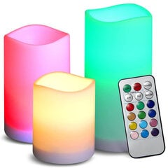 RGB LED kynttilät 3 kpl. hinta ja tiedot | Sisustustuotteet | hobbyhall.fi