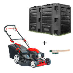 Itsevetävä bensiiniruohonleikkuri HPG QK51P 5in1 + harja ruohonleikkurien puhdistamiseen Xpert + kompostilaatikko IKLM-800C hinta ja tiedot | Ruohonleikkurit | hobbyhall.fi