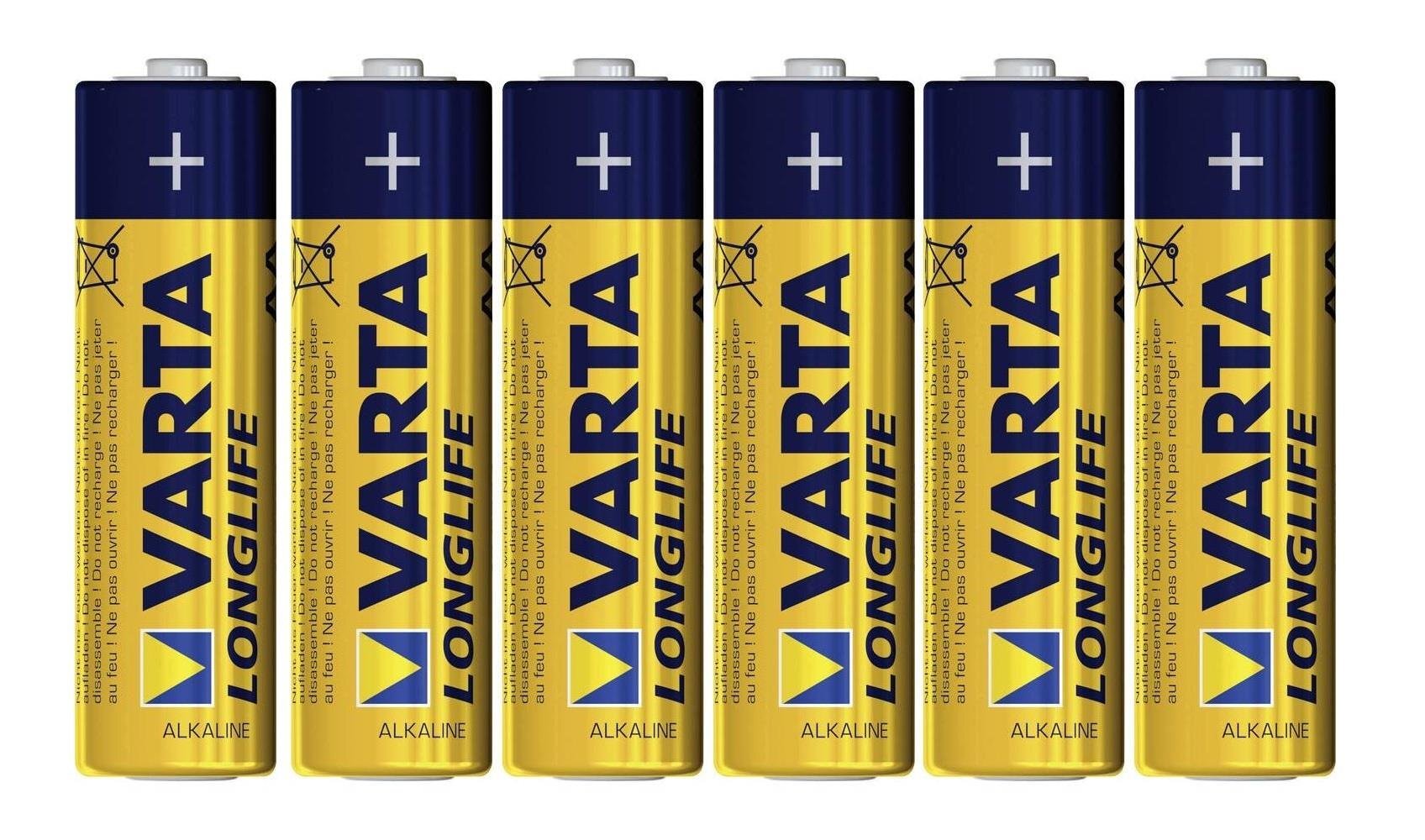 Varta Longlife LR06 paristot, 6 kpl hinta ja tiedot | Paristot | hobbyhall.fi