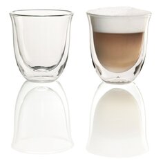 Kaksinkertainen lasinen cappuccino -kuppi DeLonghi 190 ml, 2kpl hinta ja tiedot | Lasit, mukit ja kannut | hobbyhall.fi