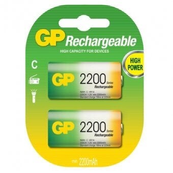 GP NiMH 2200 mAh (C) 2 kpl hinta ja tiedot | Paristot | hobbyhall.fi