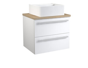 Kylpyhuonekaappi pesualtaalla ja pöydällä 60 cm, valkoinen III hinta ja tiedot | Kylpyhuonekaapit | hobbyhall.fi