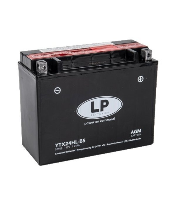 Landport YTX24HL-BS, 24 Ah 12V hinta ja tiedot | Moottoripyörien akut | hobbyhall.fi