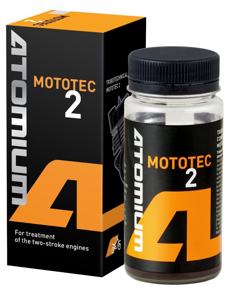 ATOMIUM MOTOTEC 2, Lisäaine kaksitahtiselle moottoripyörälle 100 ml hinta ja tiedot | Polttoaineen ja öljyn lisäaineet | hobbyhall.fi