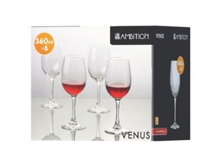 Viinilasit Ambition Venus, 350 ml, 6 kpl hinta ja tiedot | Lasit, mukit ja kannut | hobbyhall.fi