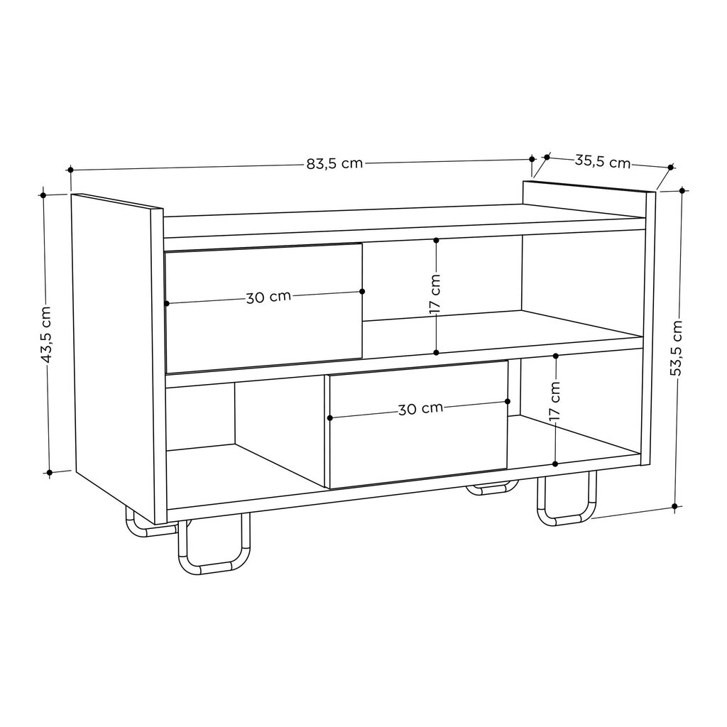 Kalune Design 745 Kenkäkaappi, valkoinen hinta ja tiedot | Kenkäkaapit ja -hyllyt | hobbyhall.fi