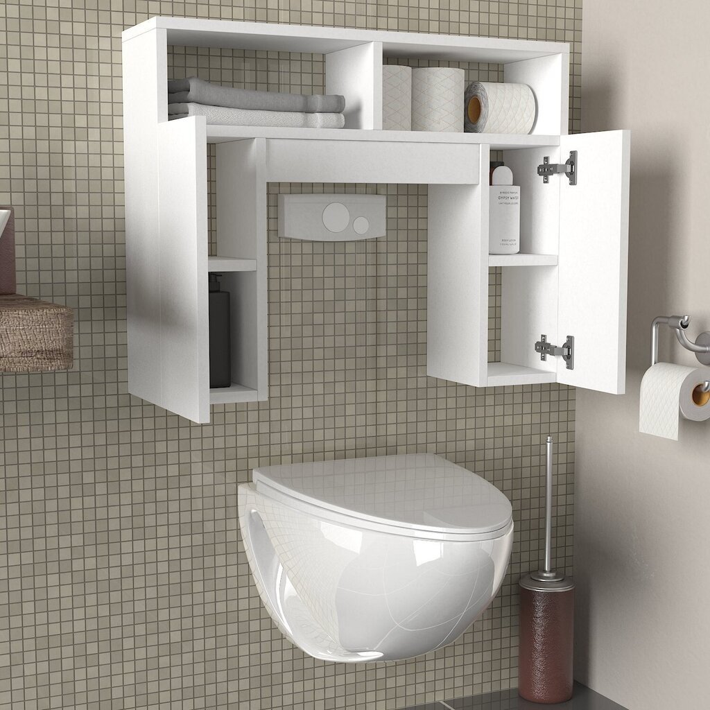Seinäkaappi Kalune Design 756(I), valkoinen hinta ja tiedot | Kylpyhuonekaapit | hobbyhall.fi