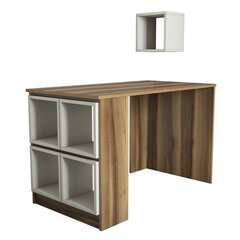 Työpöytä Kalune Design 845 (I), väri ruskea/beige hinta ja tiedot | Tietokonepöydät ja työpöydät | hobbyhall.fi