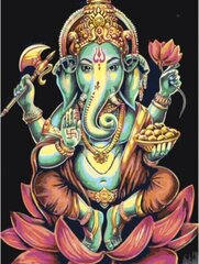 Maalaus numeroiden mukaan “Ganesha Jumala” 40X60 G hinta ja tiedot | Maalaa numeroiden mukaan | hobbyhall.fi