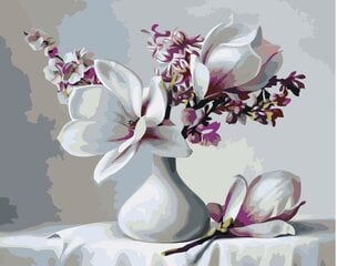 Maalaus numeroiden mukaan “Magnoliat” 40X50 G hinta ja tiedot | Maalaa numeroiden mukaan | hobbyhall.fi