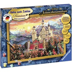 Maalaus numeroiden mukaan Ravensburger, 40x30cm "Neuschwansteinin linna", Li R28902 hinta ja tiedot | Maalaa numeroiden mukaan | hobbyhall.fi