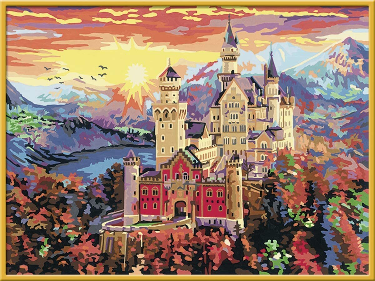 Maalaus numeroiden mukaan Ravensburger, 40x30cm "Neuschwansteinin linna", Li R28902 hinta ja tiedot | Maalaa numeroiden mukaan | hobbyhall.fi