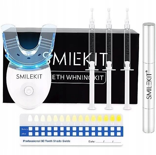 Hampaiden valkaisusarja SMILEKIT LED-lampulla hinta ja tiedot | Suuhygienia | hobbyhall.fi