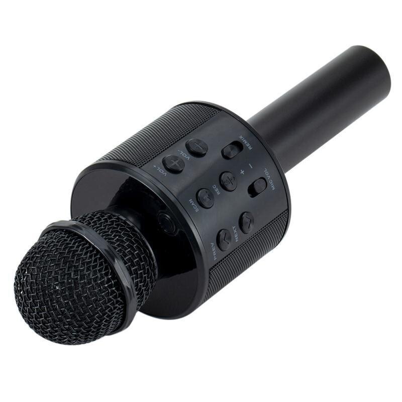 Karaoke-mikrofoni, langaton Bluetooth ja äänenmuokkausvaikutukset, musta hinta ja tiedot | Kehittävät lelut | hobbyhall.fi