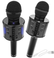 Karaoke-mikrofoni, langaton Bluetooth ja äänenmuokkausvaikutukset, musta hinta ja tiedot | Kehittävät lelut | hobbyhall.fi