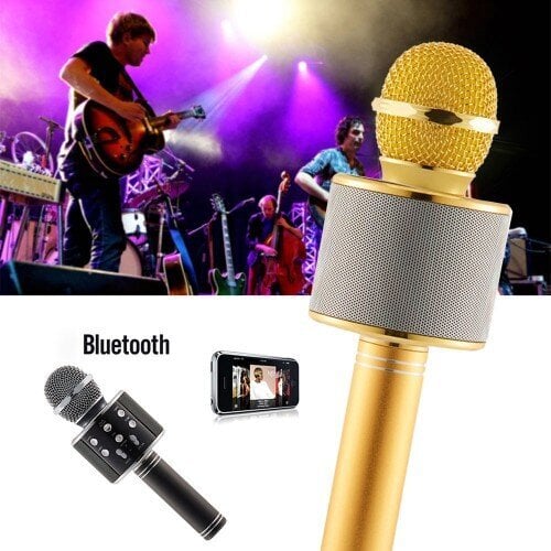 Karaoke-mikrofoni, langaton Bluetooth ja äänenmuokkausvaikutukset, musta hinta ja tiedot | Kehittävät lelut | hobbyhall.fi