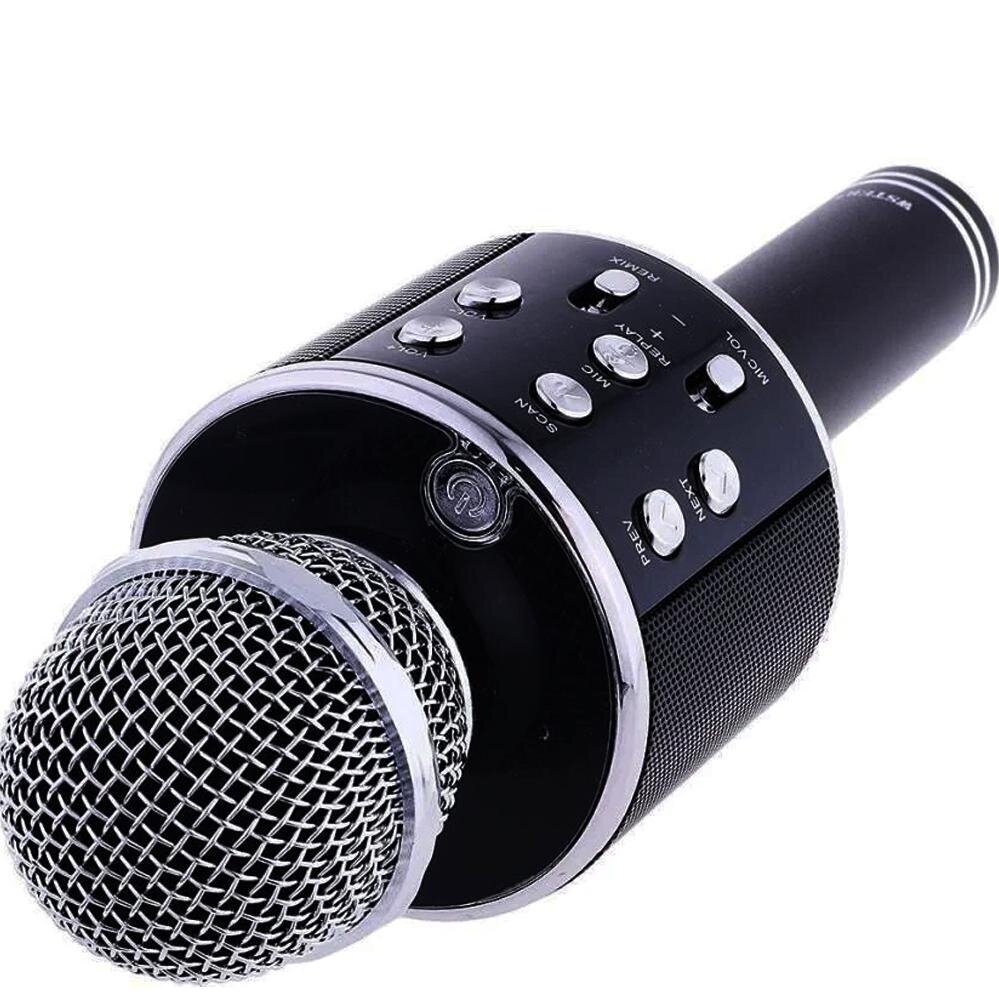 Karaoke-mikrofoni, langaton Bluetooth ja äänenmuokkausvaikutukset, musta hinta ja tiedot | Kehittävät lelut | hobbyhall.fi