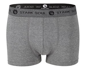 Miesten puuvillabokserit Stark Soul, harmaa melaniini 4 kpl + lahja hinta ja tiedot | Miesten alushousut | hobbyhall.fi