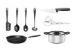 Fiskars Kit -keittiösetti Functional Form, 8 osaa hinta ja tiedot | Kattilat ja painekattilat | hobbyhall.fi