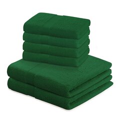 Decoking Marina -pyyheliina setti, vihreä, 2x 70 x 140 cm + 4x 50 x 100 cm hinta ja tiedot | Pyyhkeet | hobbyhall.fi
