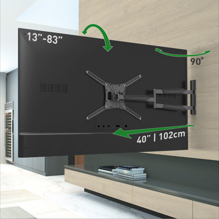 Barkan AL4430XL, 13"-83", 50 kg, 600x400 mm hinta ja tiedot | TV-seinätelineet | hobbyhall.fi