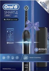 Oral-B Smart 4 4500 CrossAction Black Edition hinta ja tiedot | Sähköhammasharjat | hobbyhall.fi