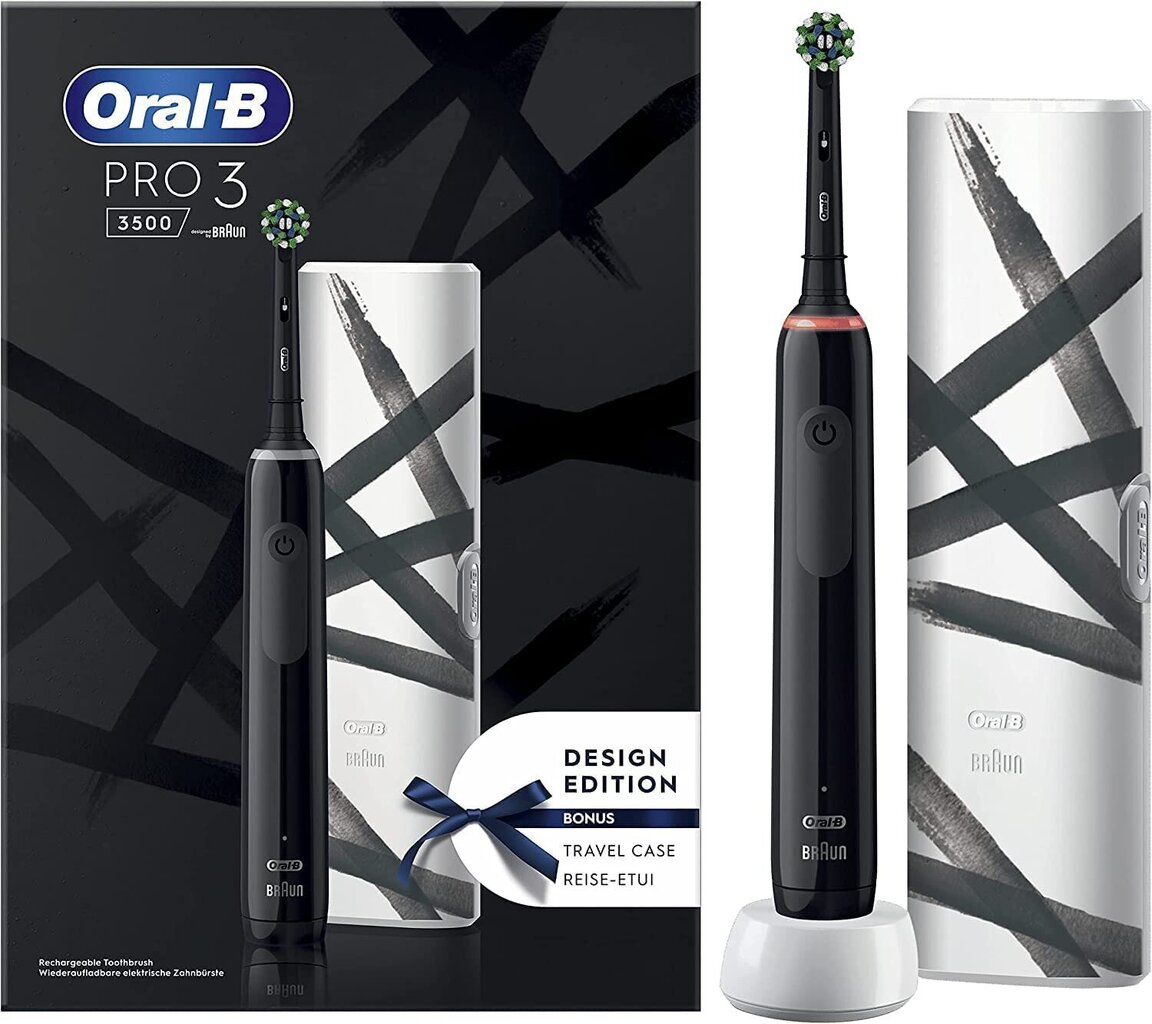 Oral-B Pro 3 3500 Limited Edition, musta hinta ja tiedot | Sähköhammasharjat | hobbyhall.fi