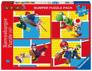 Palapeli 4x100 Super Mario hinta ja tiedot | Palapelit | hobbyhall.fi