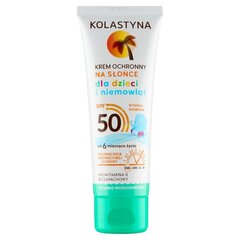 Kolastyna SPF50 aurinkovoide vauvoille ja lapsille, 75 ml hinta ja tiedot | Lasten ja äitiysajan kosmetiikka | hobbyhall.fi