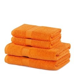 Decoking Marina -pyyheliina setti, oranssi, 4 kpl hinta ja tiedot | Pyyhkeet | hobbyhall.fi