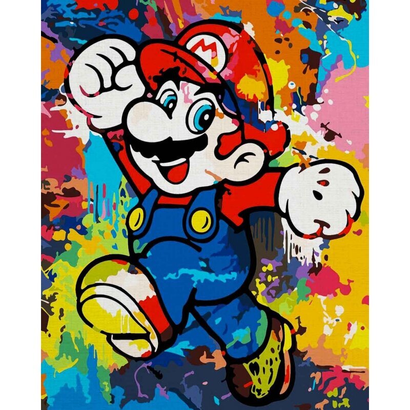 Maalaus numeroiden mukaan Super Mario 30x40 hinta ja tiedot | Maalaa numeroiden mukaan | hobbyhall.fi