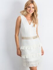 Valkoinen mekko röyhelöillä. 42 hinta ja tiedot | Mekot | hobbyhall.fi