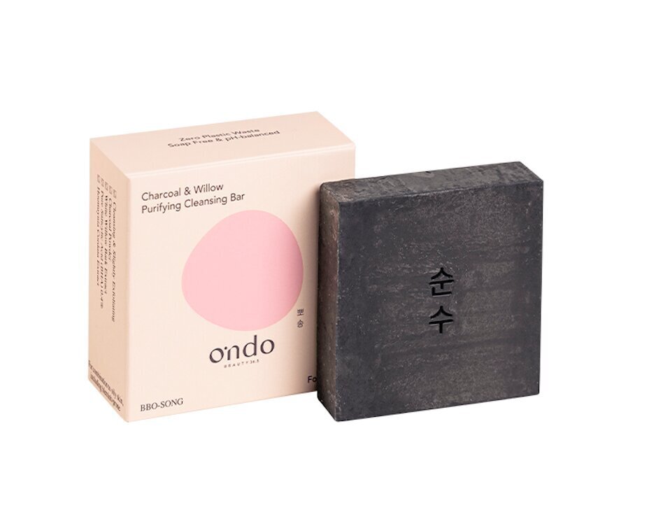 Kiinteä kasvojen ja vartalon puhdistusaine-kuorinta Ondo Beauty 36.5 Charcoal & Willow Purifying Cleansing Bar, 70g hinta ja tiedot | Kasvojen puhdistusaineet | hobbyhall.fi