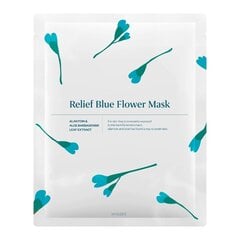 Kangasnaamio Hyggee Relief Blue Flower Mask, 35ml hinta ja tiedot | Kasvonaamiot ja silmänalusaamiot | hobbyhall.fi