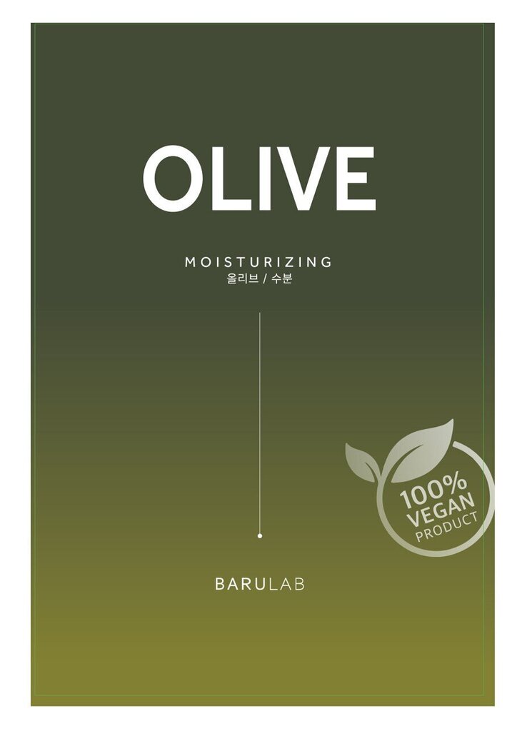 Kangasnaamio oliiviuutteella Barulab The Clean Vegan Olive, 23g hinta ja tiedot | Kasvonaamiot ja silmänalusaamiot | hobbyhall.fi