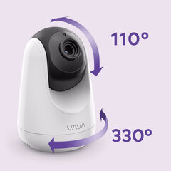 Lisäkamera itkuhälyttimeen VAVA VA-IH006, valkoinen, 720P HD hinta ja tiedot | Itkuhälyttimet | hobbyhall.fi