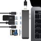 HomeSpot USB-keskitin MacBook Prolle 2016/2017, USB-C, HDMI, SD/Micro, USB-A, harmaa hinta ja tiedot | Adapterit | hobbyhall.fi